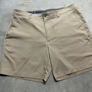 PGA Tour Tan Flat Front Shorts for‎ Casual Wear